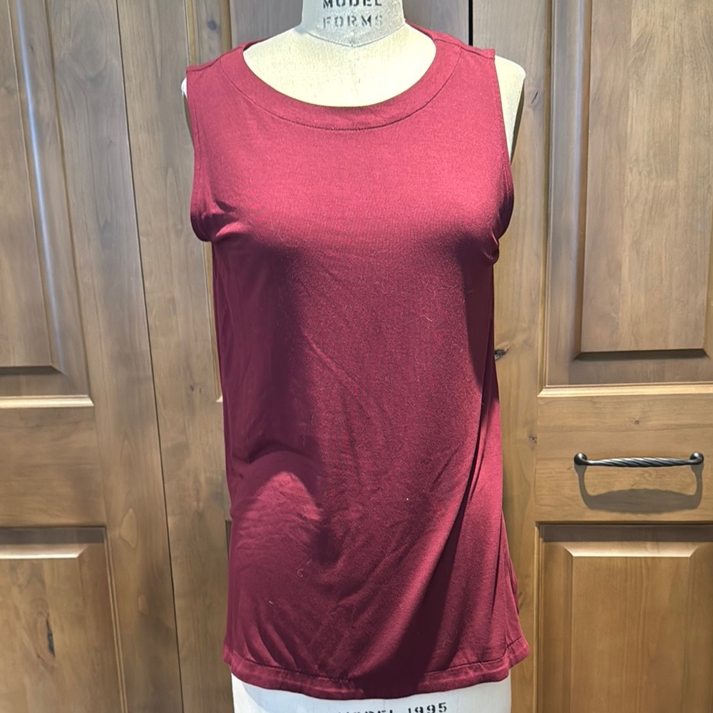 J. Jill Burgundy Sleeveless Tunic